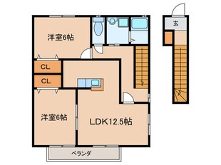 ガーデンソレジオCの物件間取画像